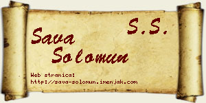 Sava Solomun vizit kartica